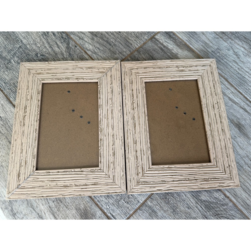 2 Picture Frames 4x6 Distressed Rustic Farmhouse NWT Photo AZ Home & Gifts Maya